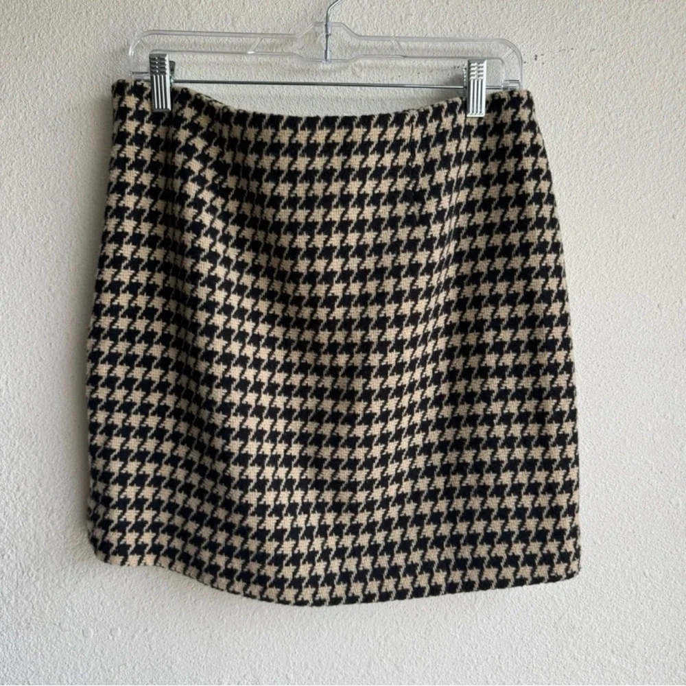 Anine Bing Houndstooth Mini Skirt - Black & White - Picture 4 of 6